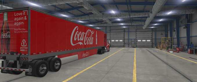 Skins Coca Cola Skin for Lt Day Cab and SCS Trailer 53 American Truck Simulator mod