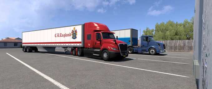 Skins International Skin Cabin HI Rise Red American Truck Simulator mod
