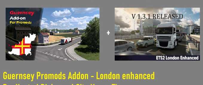 Mods Guernsey Promods Addon – London enhanced Duplicated Richmond City Name Fix Eurotruck Simulator mod