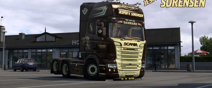 Trucks Scania R&S RJL Jesper V. Sørensen Skin  Eurotruck Simulator mod