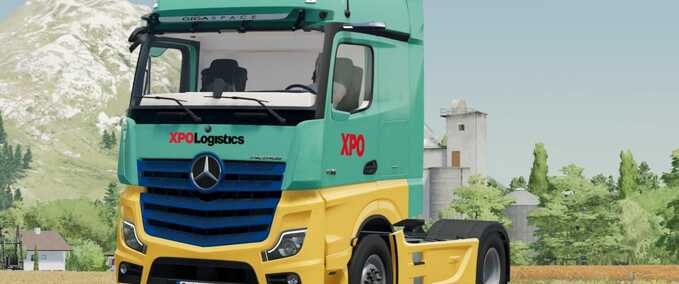 LKWs 2020 Mercedes Benz Actros XPO Logistics Landwirtschafts Simulator mod