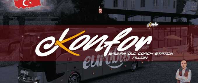 Trucks Balkan Coach Station Pack for Konfor Turizm Eurotruck Simulator mod