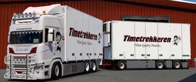 Trucks Scania R Timetrekkeren Bussbygg Combo Skin Eurotruck Simulator mod