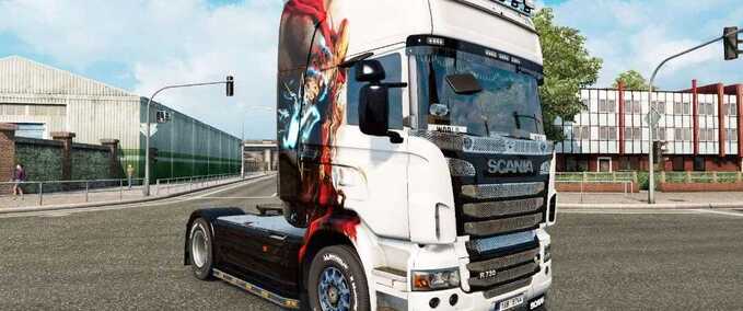 Trucks Scania R-Series Iron Man Skin  Eurotruck Simulator mod