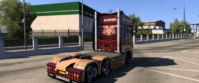 Trucks Scania 2016 R&S Bordeaux Red & Beige (Truck skin only) Eurotruck Simulator mod