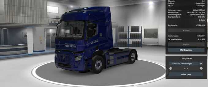 Trucks New Renault Electric in the Shop Eurotruck Simulator mod