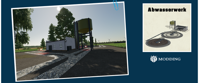 Placeable Objects FS22_Wastewater treatment plant Farming Simulator mod