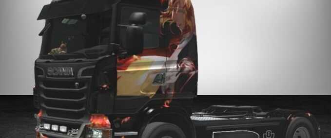 Trucks Scania R Rengoku Skin of Kimetsu No Yaiba/Demon Slayer  Eurotruck Simulator mod