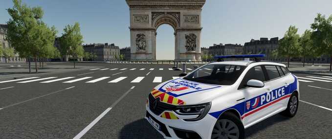 PKWs Renault Megane Kombi 2020 Polizei Nationale / CRS Landwirtschafts Simulator mod