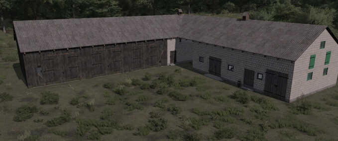 Animal Pens L-shaped Cowshed With Barn Farming Simulator mod