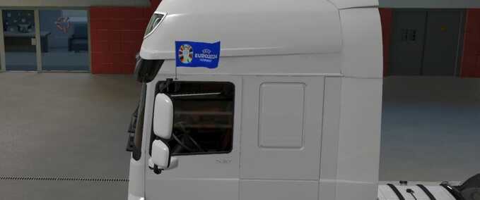 Trucks Scania R UEFA Euro 2024 – Window Flag  Eurotruck Simulator mod