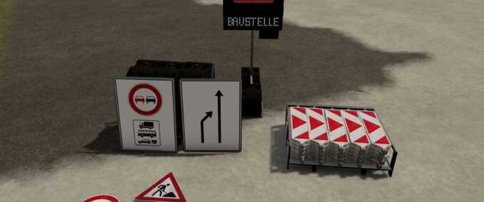 Buildings Construction Site Signs Pack Farming Simulator mod