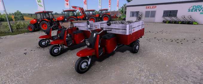 Cars Soviet three-wheeled cargo scooter Farming Simulator mod