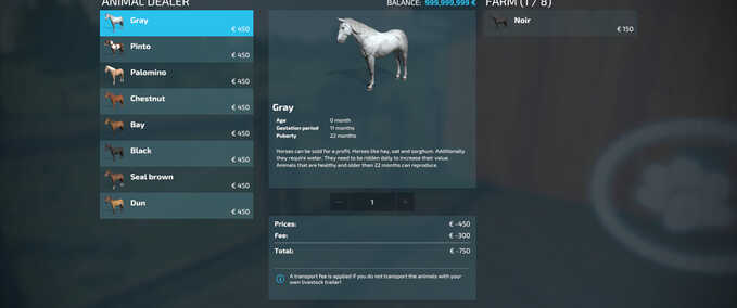 Gameplay Horse Resell Value Farming Simulator mod