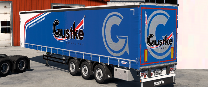 Trailer SCS Schmitz Trailer Gustke Logistik Skin Eurotruck Simulator mod