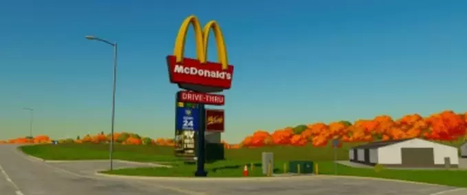 Dekoration McDonald's Drive-Thru-Schild Landwirtschafts Simulator mod