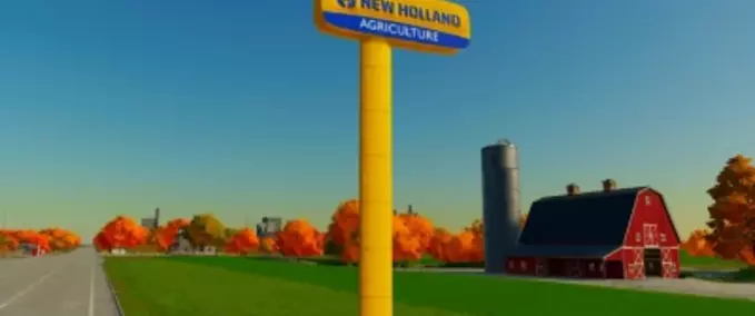 Decoration Placeable New Holland Dealer Signboard Farming Simulator mod