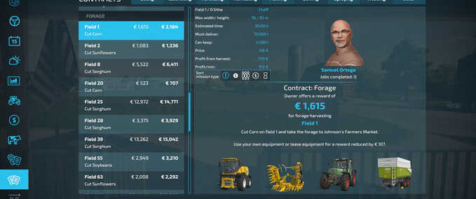 Gameplay Better Contracts Farming Simulator mod
