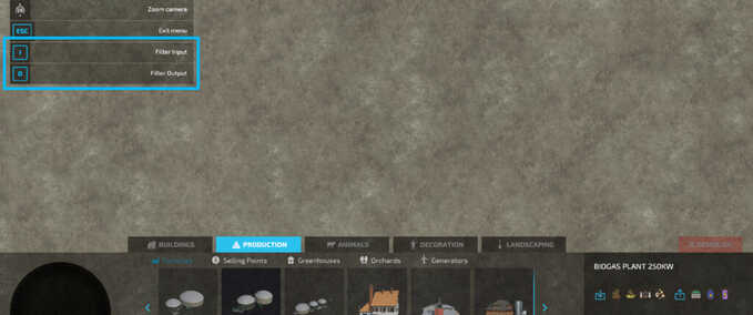 Gameplay Filter Shop Productions Farming Simulator mod