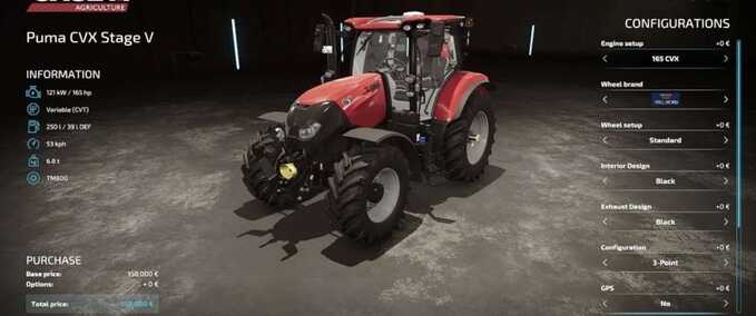 Case Case IH Puma CVX 175 Stage V Farming Simulator mod