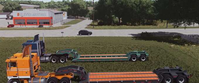 Trailers 2 Axle Lowboy Trailer Farming Simulator mod