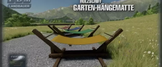 Holzschiff Garten Hängematte Mod Image