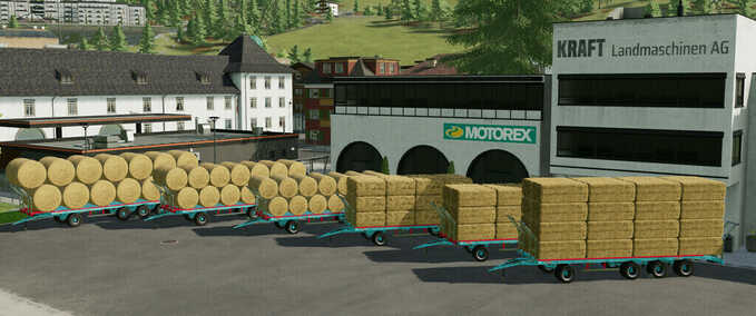 Ballentransport Crosetto PC Ballen-Anhänger Pack Landwirtschafts Simulator mod