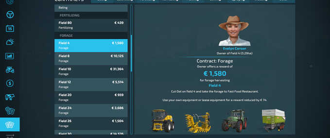 Gameplay Forage Contracts Landwirtschafts Simulator mod