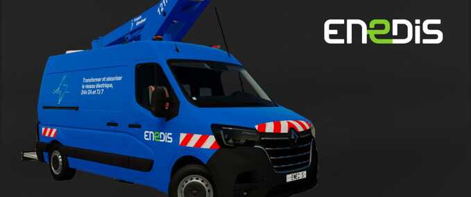 Cars Renault Master 2020 - PEMP (Enedis) Farming Simulator mod