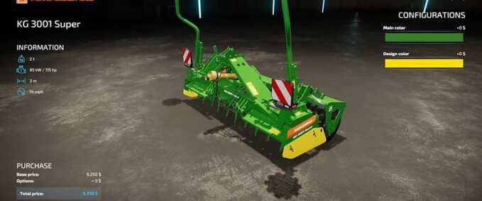 Mower Amazone KG 3001 Farming Simulator mod