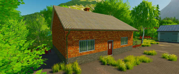 Prefab Brick House (Prefab*) Farming Simulator mod