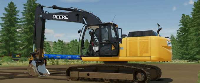 Bagger & Radlader Deere 210G LC Landwirtschafts Simulator mod