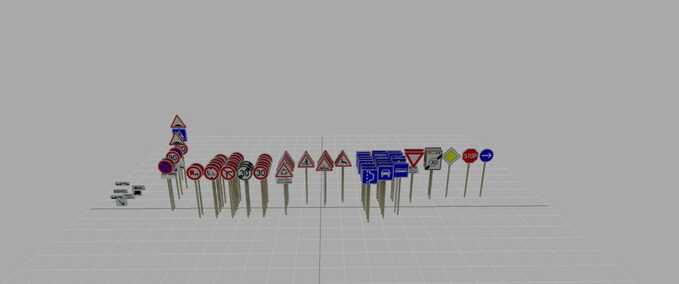 Prefab French Road Signs (Prefab) Farming Simulator mod