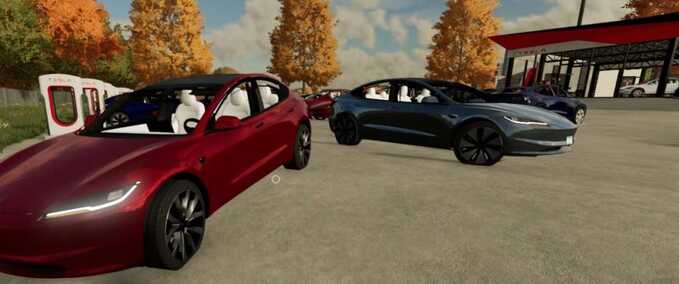 Cars Tesla Model 3 2024 Long Range Farming Simulator mod