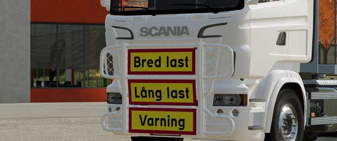 Prefab Swedish Warning Signs Farming Simulator mod