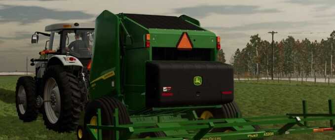 Balers John Deere 561R + A520R Accumulator Revamped Farming Simulator mod