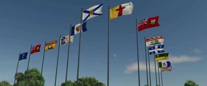 Decoration Canadian Provinces & Territories Flags Pack Farming Simulator mod