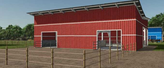 Animal Pens Red Cow Barn Farming Simulator mod