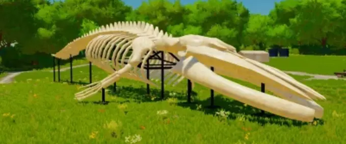 Dekoration Wal-Skelett-Skulptur Landwirtschafts Simulator mod