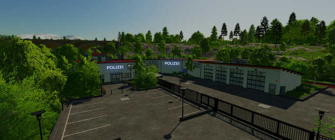 Buildings with Functions German Police Station Farming Simulator mod