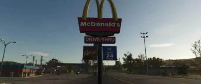 Dekoration McDonald's Drive-Thru Schild Landwirtschafts Simulator mod