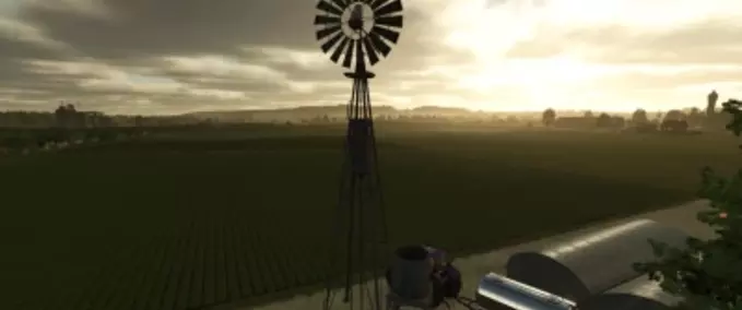 Placeable Objects Old Wind Wheel with Water Tank Farming Simulator mod