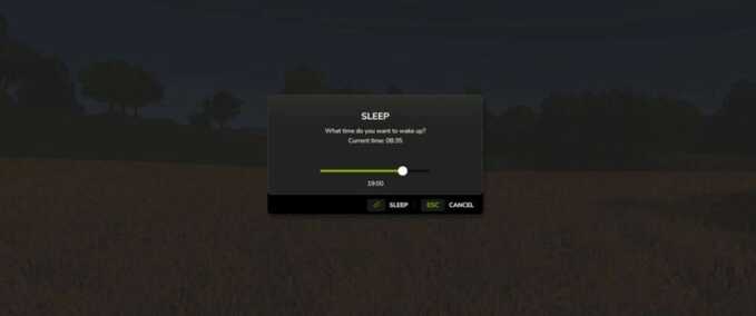 Scripts Sleep at Will Farming Simulator mod