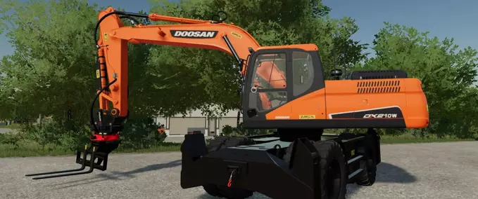 Bagger & Radlader Doosan DX210W Landwirtschafts Simulator mod