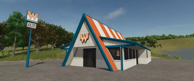 Buildings with Functions Whataburger Placeable Income Generator Farming Simulator mod