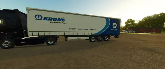 Low Loaders Krone Profi Liner Trailer with Ramps Farming Simulator mod