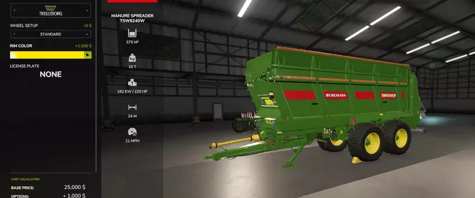 manure spreader Manure Spreader TSW 6240 W Farming Simulator mod