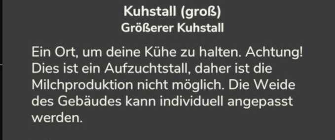 Tierställe Größerer Kuhstall Landwirtschafts Simulator mod