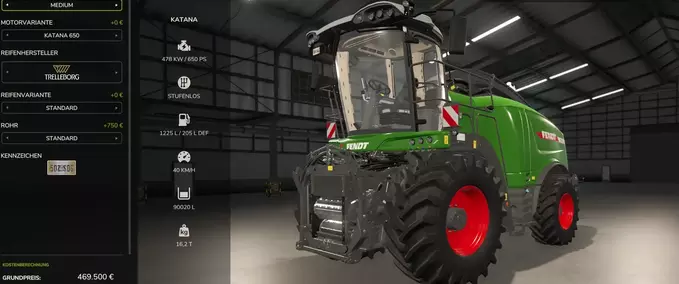 Combines & Excavators Fendt Katana with Integrated Bunker Farming Simulator mod