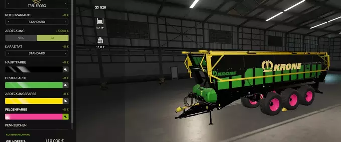 Trailers Krone GX520 by DraxMods Farming Simulator mod